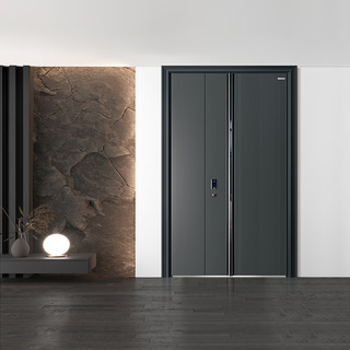 金艺盾门业（A32梦云)精雕板通体长拉手入户门嵌入式智能锁支持私人订制 A32梦云单门