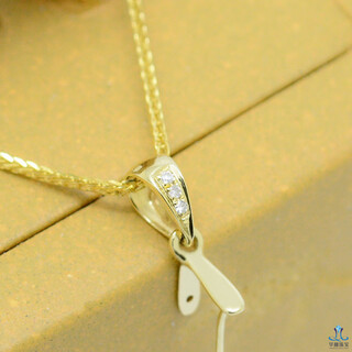 Pure pure 18k gold button simple diamond melon seed buckle jade pendant buckle rose gold melon seed buckle jade pendant clip buckle 18k gold