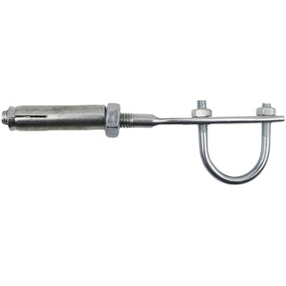 Xmsj expansion support rod u-shaped hoop pipe clamp fixed pipe clamp natural gas pipeline water pipe fixed bracket fishtail card u-shaped card expansion 8*150 card 4 points (punch 12)