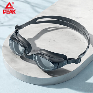 Peak swimming goggles waterproof and anti-fog swimming goggles hd myopia men and women adult large frame swimming goggles 226 black 350 degrees