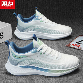 Warrior shoes men's comfortable lightweight sports running shoes casual men's shoes g497c white/green 42