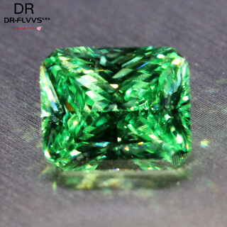 Peridot high-bright fire chrysoberyl loose stone rectangular emerald green rectangular (7*9mm)