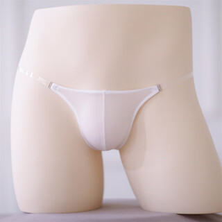 One rope mini bag thong seamless underwear men's sexy transparent belt low waist new gay men's white