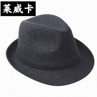 Gebaolu felt hat woolen top hat autumn and winter middle-aged and elderly men's hat men's woolen british jazz retro hat old man hat dark gray woolen top hat 59cm