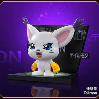 Pop mart genuine digimon refrigerator magnet series figure blind box toy desktop trendy anime ornament birthday gift dilumon (unboxing confirmation)