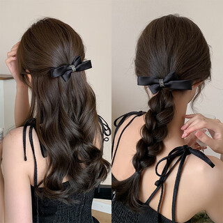 Chimera (chimera) zhao lusi's same style spring clip bow hairpin for small hair and half-tied ponytail hair accessories for the back of the head