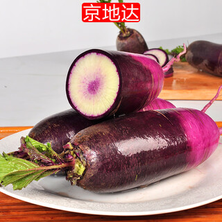 Jingdida shandong fresh ice cream purple radish net weight 5jin jin is equal to 0.5kg single fruit 100g origin hair straight
