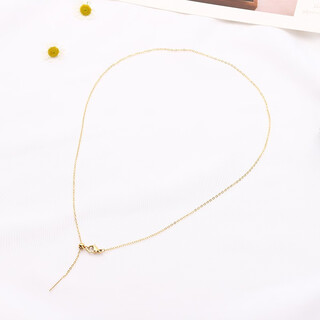 Bomp old phoenix gold store model imitation gold everything can wear versatile 18k gold ultra-fine needle type universal chain plain chain o-shaped chain rose gold o-shaped chain (needle type)