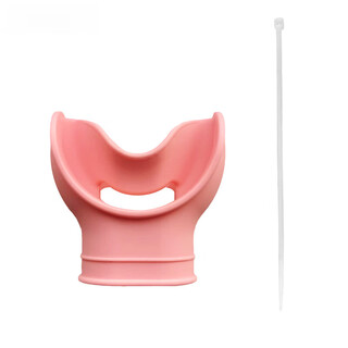 Lism colored silicone mouthpiece food grade silicone mouthpiece diving swimming scuba diving shell powder (with tongue rest)