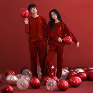 Adore autumn and summer pajamas couple wear wedding pajamas winter couple large size underwear pajamas newlyweds women autumn and winter island velvet a835739 retro red-female model m recommendation (male weight 90-110jin jin equals 0.5 kg) (female weight 8