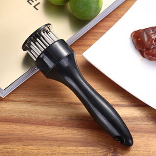 Meat hammer, food-grade stainless steel meat hammer, steak hammer, tendon breaker, household meat loosening needle, meat tenderizer, double-sided smashing, black meat loosening needle