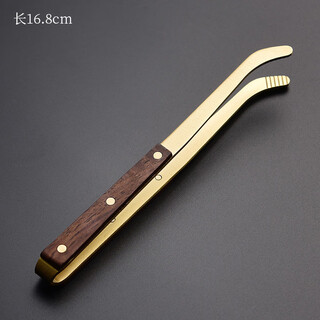 Tao fuqi solid wood copper tea clip kung fu tea set tea ceremony accessories tea cup clip metal tweezers cup washing anti-scalding tea clip ebony copper tea clip