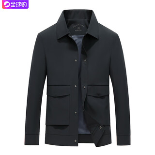 Boss spring and autumn men's jacket 2025 new high-end light luxury early autumn wear casual pilot jacket free of iron dark blue m 170 suitable for 100-125 jin jin is equal to 0.5 kg
