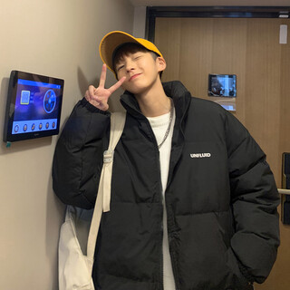 Zhaobayi thickened cotton coat men's new winter jinjiang bread feather jacket trendy brand assault cotton coat men's jacket black (thickened and warm) xl (115-140jin jin equals 0.5 kg to wear)