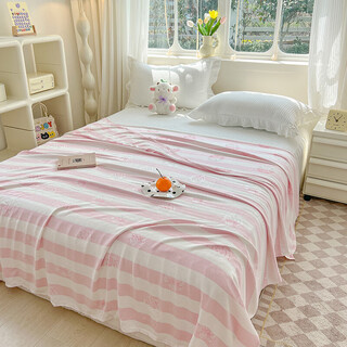 Qiaobolai towel quilt thin cool ice silk bamboo fiber cool feeling towel cover baby nap cover ice silk blanket yin-liu li-powder 100 natural bamboo fiber 90x100cm baby nap blanket wrapped bath towel