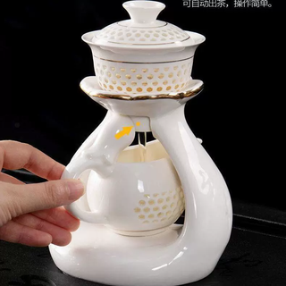 Moisturizer exquisite automatic tea set 2024 new household lazy tea maker kung fu teapot cover bowl complete tea maker tea zen gold exquisite tea maker + fair cup 1 piece