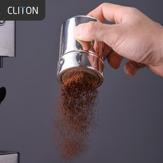 Cliton stainless steel powder spreader fancy coffee cocoa powder sprinkler can coffee latte art mold sugar powder salt shaker powder tube