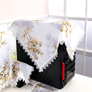 Qiaoliner desktop cover cloth dust cover main unit case waterproof protective cover audio cover cloth subwoofer karaoke machine dust cover yellow happy bamboo (waterproof and oil-proof) universal cover towel 70*70cm