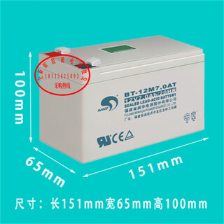 Seth bay gst taihe anbei da jade bird fire alarm host gas fire extinguishing controller eps backup battery 12v7.0ah (bt-12m7.0at) new original