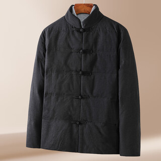 Langio high-end young and middle-aged men's winter cotton and linen tang suit down jacket chinese style men's tunic chinese style jacket yahei 2xl 175-195jin jin equals 0.5 kg