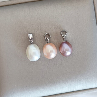 Fat donglai same style dl 1998 pearl pendant single without chain natural freshwater pearl pendant s925 orange 7-7.5mm (single pendant)