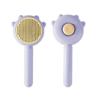 Pet needle comb dog comb cat comb brush to remove floating hair teddy steel needle comb pet supplies fresh purple