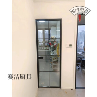 妙普乐pd门厨房推拉平开一体门钛镁合金上海极窄卫生间门铝浴室厕所门灰 16边框双层透明钢化玻璃