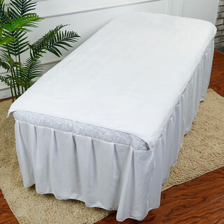 Shantou lincun beauty salon bath towel pure cotton beauty bed special bed large towel with hole opening health center massage therapy sheet white medium thick without hole 180x80cm