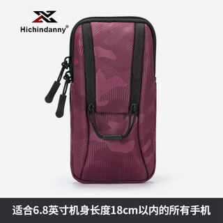 Hichin danny running arm bag for men and women running sports equipment mobile phone bag arm mobile phone bag arm bag fitness arm sleeve wrist bag elegant purple