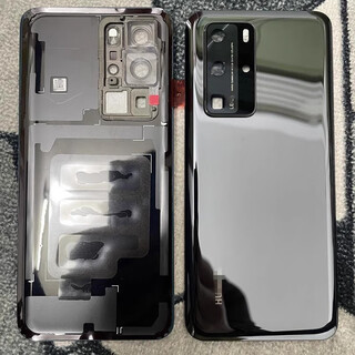 Nsuitable for huawei p40 original back cover p40pro glass back case mobile phone battery e back cover screen original glass frame p40pro (bright black after-sales goods