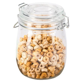 An junsheng sealed jar large capacity household food storage jar with lid pickled bottle pickle lemon passion fruit honey jar round style 1000ml