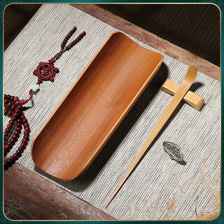 Song feng wu ming plum orchid bamboo chrysanthemum bamboo tea appreciation tea lotus tea clip three-piece set tea accessories sauce tea pour tea picker tea leaf spoon nanzhu-plum-tea three-piece set 185x65mm