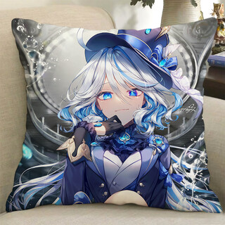 Chuangjingyi select funina pillow peripheral pillow original god water god funina god of justice doll doll second dimension birthday 4 35x35cm mini_skin-friendly baby velvet