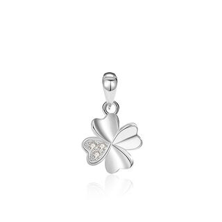 The most decorated pt950 platinum necklace for women, glossy silver four-leaf clover pendant, k gold plain silver clavicle chain, birthday gift for women, diamond-encrusted platinum version (single pendant does not include chain) s999
