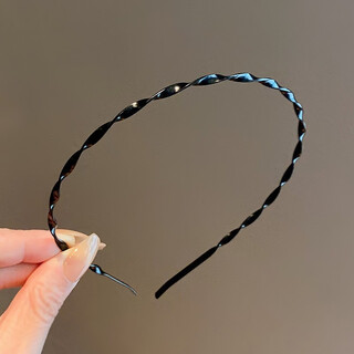 Hua she shang unisex sports invisible anti-slip hairband headband back head metal wave hairpin headband 2025 hair accessories twist style/invisible hairband-unisex