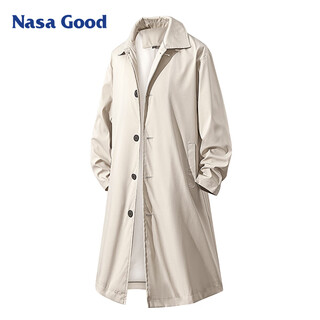 Nasa good chaqueta de longitud media para hombre, otoño, estilo coreano, color sólido, estilo informal holgado, ropa para parejas, chaqueta caqui 2xl
