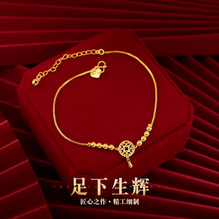 Tingbai k gold anklet new gold color bell anklet japanese and korean fashion women's dream catcher bell bead gold jewelry catcher