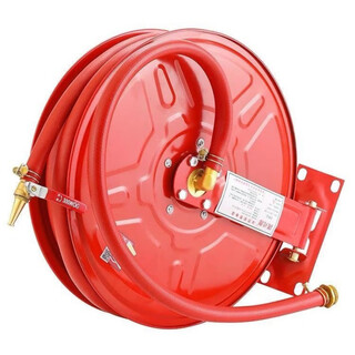 Fire hose reel 20 meters 25 meters 30 meters self-rescue water pipe lightweight water hose fire hydrant hose box fire equipment 30 meters complete set comes with thickened hanging iron