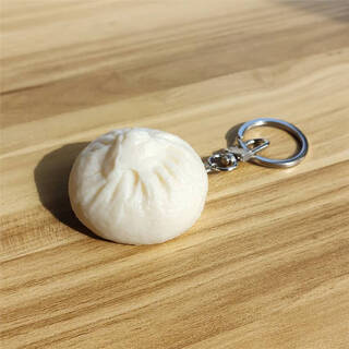 SunToMoon香喷喷的包子仿真食物钥匙扣可爱搞怪儿童学生书包挂件创意礼品 包子挂件
