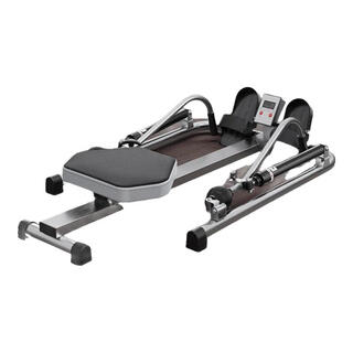 Lnga landgre indoor sculls rowing machine, foldable hydraulic rowing machine, simple rowing machine, fitness equipment, liquid resistance rowing machine, enlarged foot pads (single shot does not work)