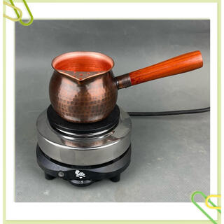 New pure copper jar teapot gansu jar tea brewer copper fair cup hand-made thickening 300 ml filtered copper pomegranate jar + electric stove