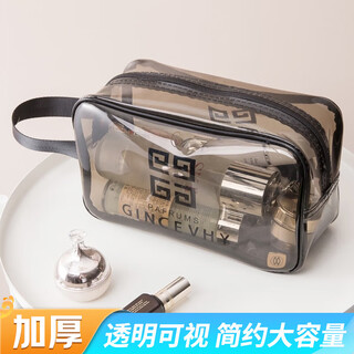 Jinghui xichuang travel toiletry bag cosmetic bag bath waterproof fitness swimming storage bag portable storage bag transparent medium size