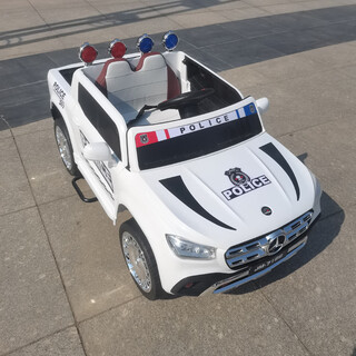 Chili police car toy extra large seatable personalized four-wheel car dual-drive remote control stroller children's electric car pick-up police car four-wheel drive police lights alarm large trunk four-wheel drive