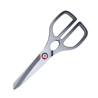 Extension all-steel large scissors for the kitchen, multi-functional thickened stainless steel household powerful fish-killing chicken bone scissors food scissors all-steel kitchen scissors (independent research and development)