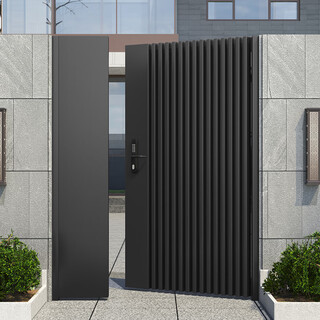 奇立彩铝合金别墅庭院门铁艺不锈钢栅栏电动单双开门户外院子花园门大门 联系客服看更多款式