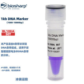 Biosharp bl108a 1kb dna marker molecular weight standard (1000-10000bp) bl108a (50t/branch)