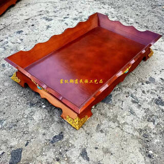 Baidishijia mongolian roasted whole lamb plate hand-grip meat plate lamb leg tray mongolian specialty tableware mongolian meal special solid wood dinner plate 27*37cm burgundy hand-grilled meat roasted lamb leg tray 37cm