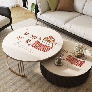 Lilang dining table mat round small round table round coffee table mat no-wash oil-proof and waterproof tablecloth anti-scalding anti-slip mat dining table mat strawberry dog diameter 150cm