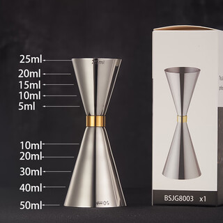 Shantou lincun bar soul stainless steel wine measurer mixing cup ounce cup cocktail measuring cup with scale mixing set mirror 25 50ml (with numbers)