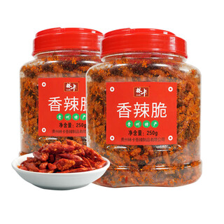 Linka spicy crispy crispy guizhou specialty fried crispy pepper casual snack snacks ready-to-eat craving appetizer spicy crispy 250g*2 bottles